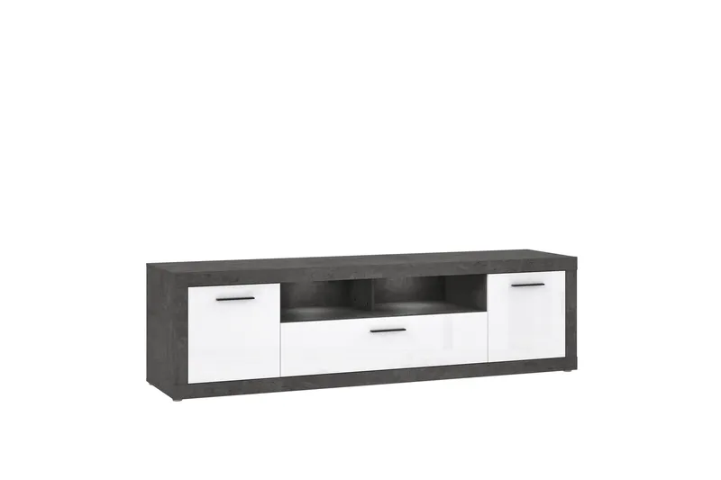 Kranea Tv-bänk 213 cm - Grå/Vit - Möbler - Tv möbel & mediamöbel - TV bänk & mediabänk