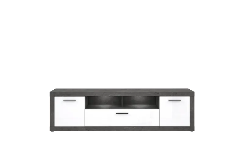 Kranea Tv-bänk 213 cm - Grå/Vit - Möbler - Tv möbel & mediamöbel - TV bänk & mediabänk