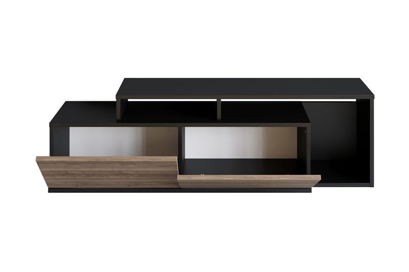 Lameyze Tv-bänk 150 cm - Svart/Mörkbrun - Möbler - Tv möbel & mediamöbel - TV bänk & mediabänk