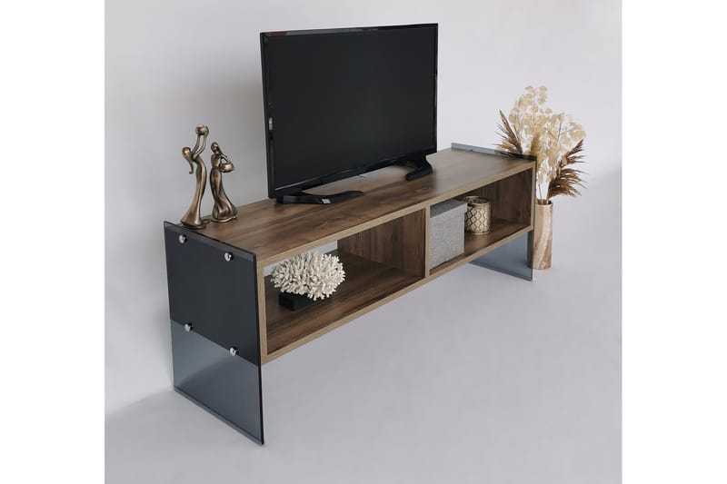 Lekkenne TV-bänk 122 cm - Mörkbrun - Möbler - Tv möbel & mediamöbel - TV bänk & mediabänk
