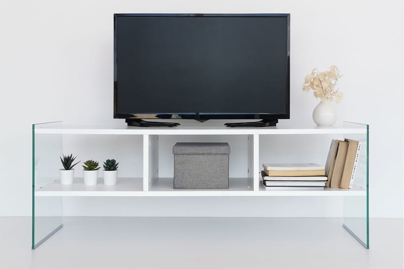 Lekkenne TV-bänk 122 cm - Vit - Möbler - Tv möbel & mediamöbel - TV bänk & mediabänk