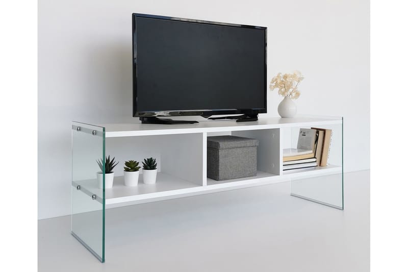 Lekkenne TV-bänk 122 cm - Vit - Möbler - Tv möbel & mediamöbel - TV bänk & mediabänk