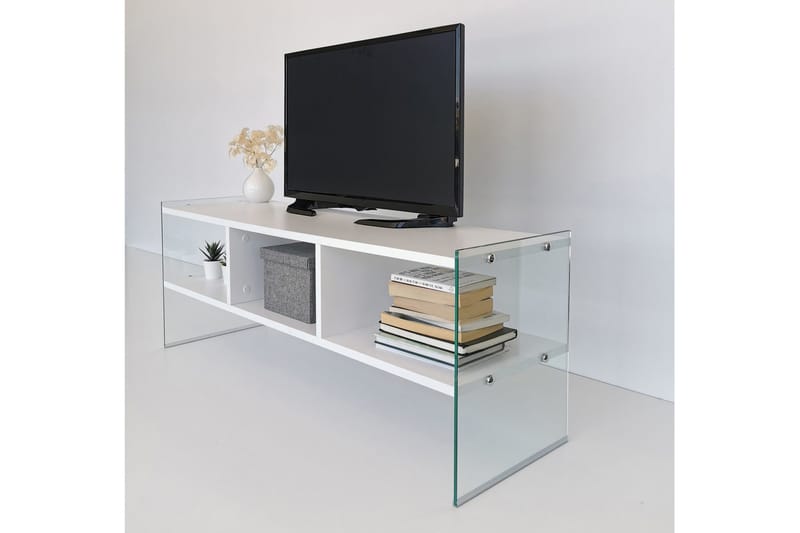 Lekkenne TV-bänk 122 cm - Vit - Möbler - Tv möbel & mediamöbel - TV bänk & mediabänk