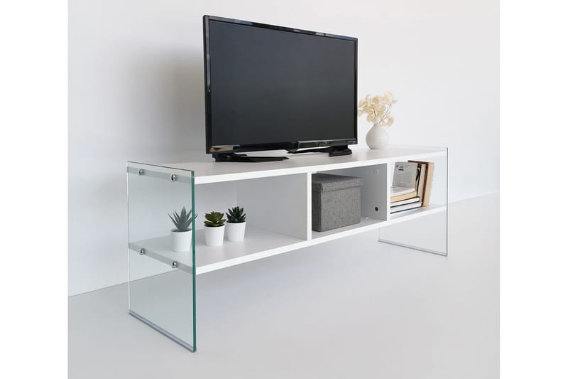 Lekkenne TV-bänk 122 cm - Vit - Möbler - Tv möbel & mediamöbel - TV bänk & mediabänk