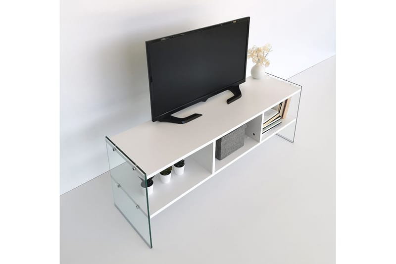 Lekkenne TV-bänk 122 cm - Vit - Möbler - Tv möbel & mediamöbel - TV bänk & mediabänk