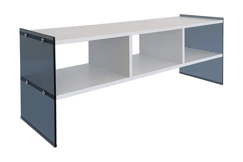 Lekkenne TV-bänk 122 cm - Vit/Grå - Möbler - Tv möbel & mediamöbel - TV bänk & mediabänk