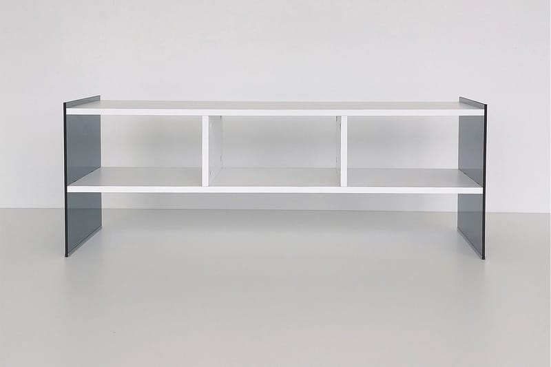 Lekkenne TV-bänk 122 cm - Vit/Grå - Möbler - Tv möbel & mediamöbel - TV bänk & mediabänk