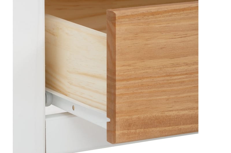Lenham TV Bänk 110 cm med Förvaring i Ljust Trä - Vit|Beige - Möbler - Tv möbel & mediamöbel - TV bänk & mediabänk