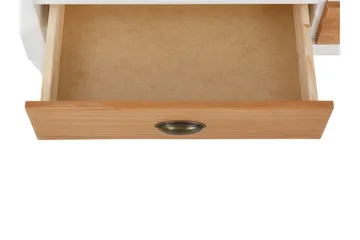 Lenham TV Bänk 110 cm med Förvaring i Ljust Trä - Vit|Beige - Möbler - Tv möbel & mediamöbel - TV bänk & mediabänk