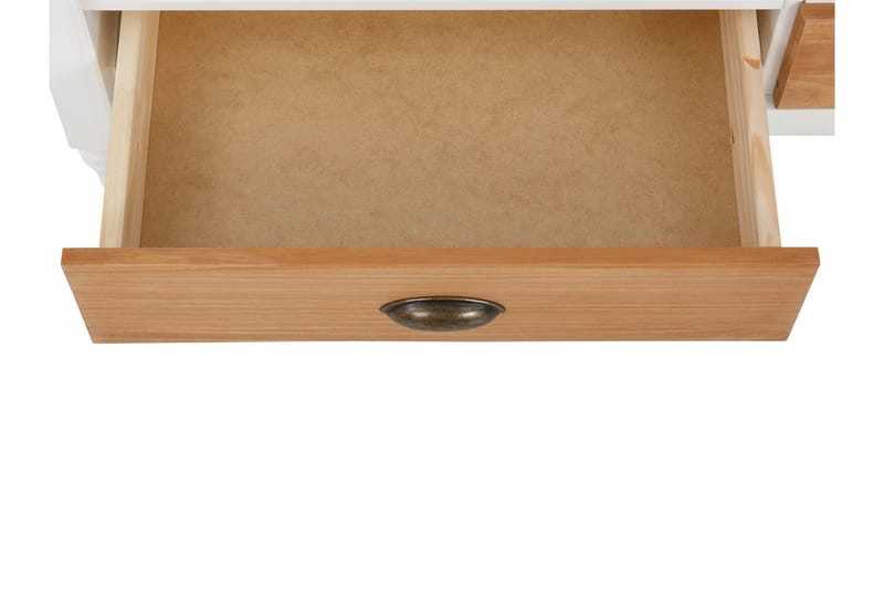Lenham TV Bänk 110 cm med Förvaring i Ljust Trä - Vit|Beige - Möbler - Tv möbel & mediamöbel - TV bänk & mediabänk