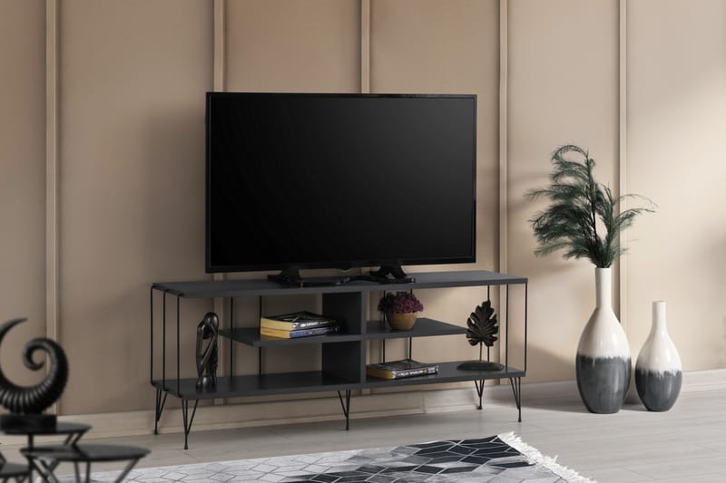 Leopoldis Tv-bänk 120 cm - Antracit - TV bänk & mediabänk