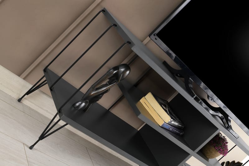 Leopoldis Tv-bänk 120 cm - Antracit - Möbler - Tv möbel & mediamöbel - TV bänk & mediabänk