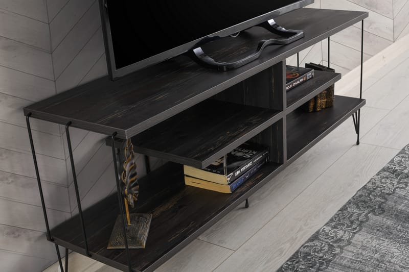 Leopoldis Tv-bänk 120 cm - Mörkbrun - Möbler - Tv möbel & mediamöbel - TV bänk & mediabänk