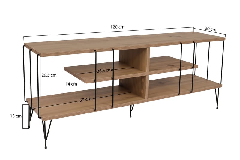 Leopoldis Tv-bänk 120 cm - Natur - Möbler - Tv möbel & mediamöbel - TV bänk & mediabänk