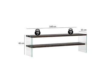 Lepinas Golvstående Tv Bänk 140 cm i Målat Trä - Mörkbrun - Möbler - Tv möbel & mediamöbel - TV bänk & mediabänk