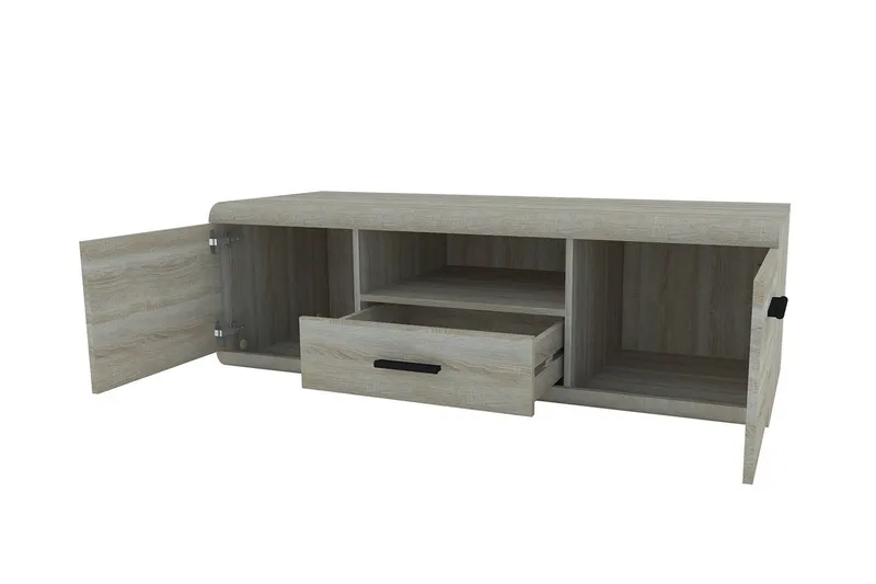 Link TV-bänk 140x54x44 cm Natur||Wood - Möbler - Tv möbel & mediamöbel - TV bänk & mediabänk