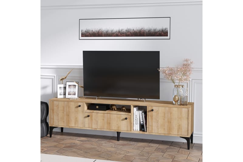 Liscard Tv-bänk 180 cm - Natur - TV bänk & mediabänk