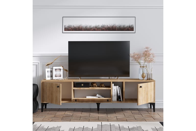 Liscard Tv-bänk 180 cm - Natur - TV bänk & mediabänk