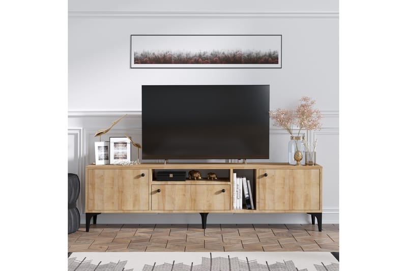 Liscard Tv-bänk 180 cm - Natur - TV bänk & mediabänk