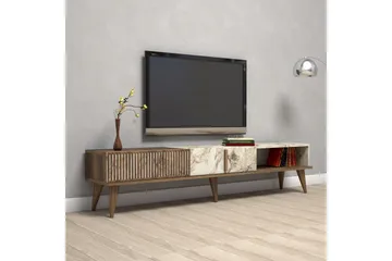 Lissione Tv-bänk 180 cm - Mörkbrun/Vit - Möbler - Tv möbel & mediamöbel - TV bänk & mediabänk