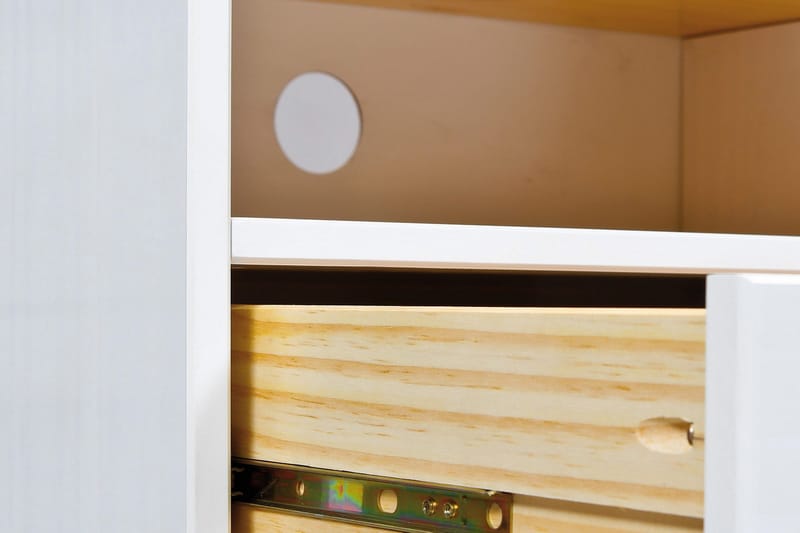 Livesey TV-bänk 180 cm - Vit/Brun - Möbler - Tv möbel & mediamöbel - TV bänk & mediabänk