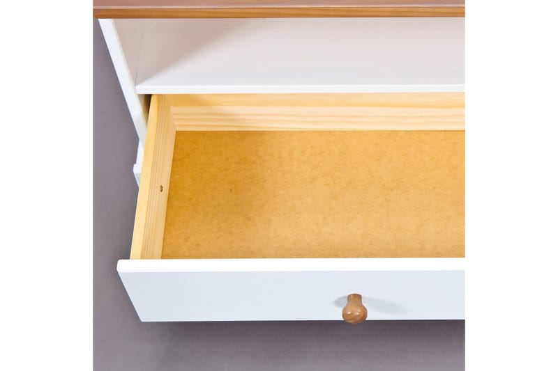 Livesey TV-bänk 180 cm - Vit/Brun - Möbler - Tv möbel & mediamöbel - TV bänk & mediabänk