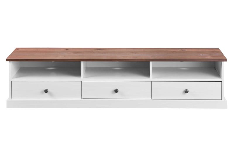 Livesey TV-bänk 180 cm - Vit/Brun - Möbler - Tv möbel & mediamöbel - TV bänk & mediabänk