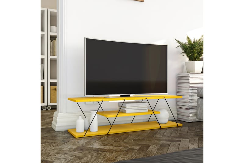 Ljusfors Tv-bänk 120 cm - Gul/Svart - Möbler - Tv möbel & mediamöbel - TV bänk & mediabänk