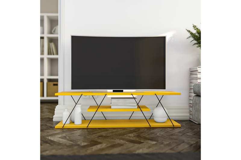 Ljusfors Tv-bänk 120 cm - Gul/Svart - Möbler - Tv möbel & mediamöbel - TV bänk & mediabänk