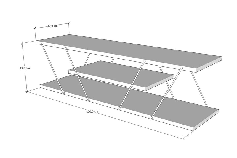 Ljusfors TV-bänk 120 cm - Vit - Möbler - Tv möbel & mediamöbel - TV bänk & mediabänk