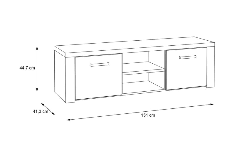 Loannia Tv-bänk 151 cm - Brun - Möbler - Tv möbel & mediamöbel - TV bänk & mediabänk