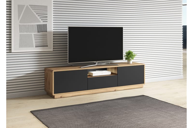 Louetta Tv-bänk 180 cm - Brun/Svart - TV bänk & mediabänk