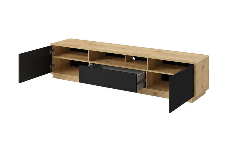 Louetta Tv-bänk 200 cm - Brun/Svart - Möbler - Tv möbel & mediamöbel - TV bänk & mediabänk