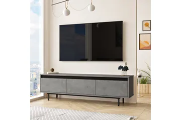Lozyno Tv-bänk 160 cm - Silver/Svart - Möbler - Tv möbel & mediamöbel - TV bänk & mediabänk