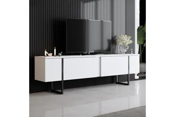 Luxe Tv-bänk 180x50 cm Vit/Svart - Hanah Home - Möbler - Tv möbel & mediamöbel - TV bänk & mediabänk