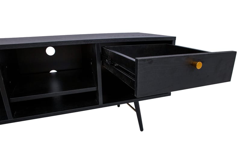 Luxemburg Tv-Bänk Svart/Koppar - Möbler - Tv möbel & mediamöbel - TV bänk & mediabänk