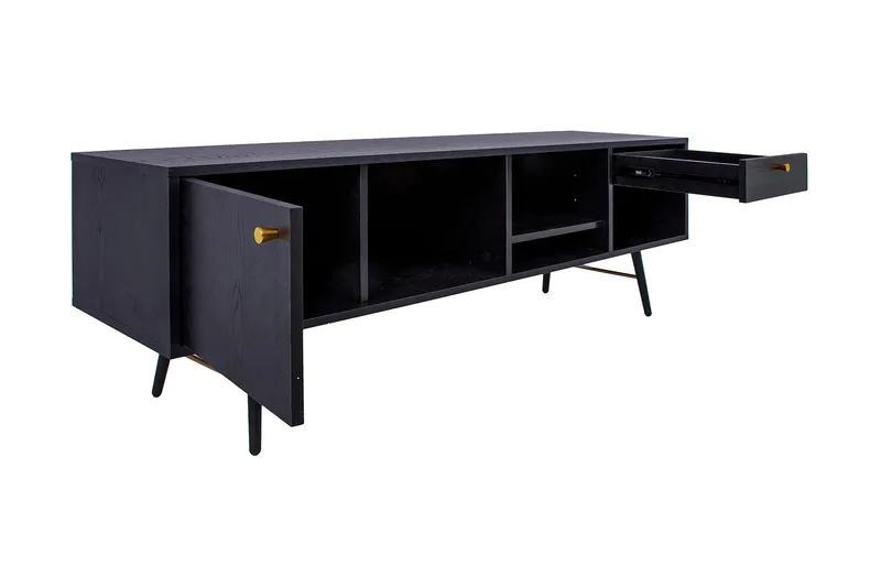 Luxemburg Tv-Bänk Svart/Koppar - Möbler - Tv möbel & mediamöbel - TV bänk & mediabänk