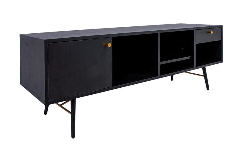 Luxemburg Tv-Bänk Svart/Koppar - Möbler - Tv möbel & mediamöbel - TV bänk & mediabänk
