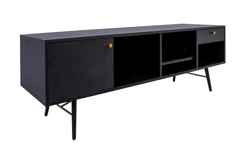 Luxemburg Tv-Bänk Svart/Koppar, undefined