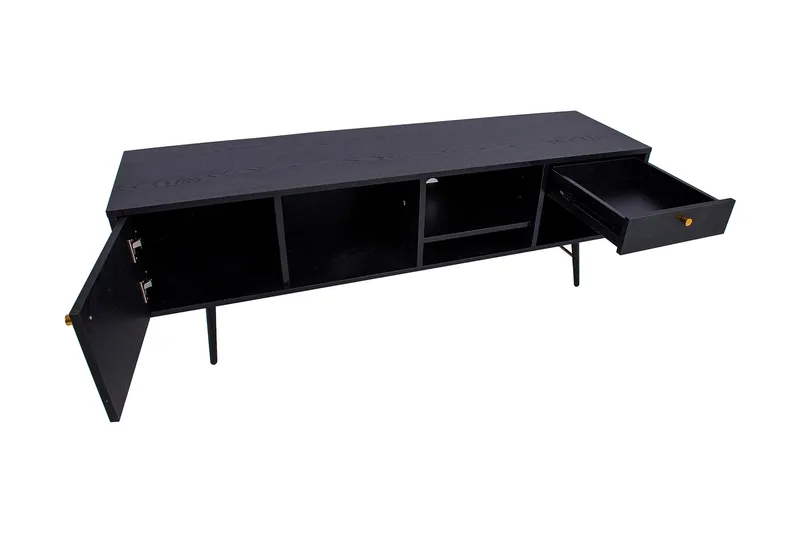 Luxemburg Tv-Bänk Svart/Koppar - Möbler - Tv möbel & mediamöbel - TV bänk & mediabänk