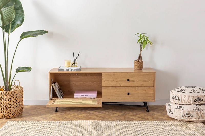 Makwana Tv-bänk 140 cm - Natural - Möbler - Tv möbel & mediamöbel - TV bänk & mediabänk