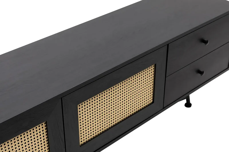 Makwana Tv-bänk 180 cm - Svart - Möbler - Tv möbel & mediamöbel - TV bänk & mediabänk