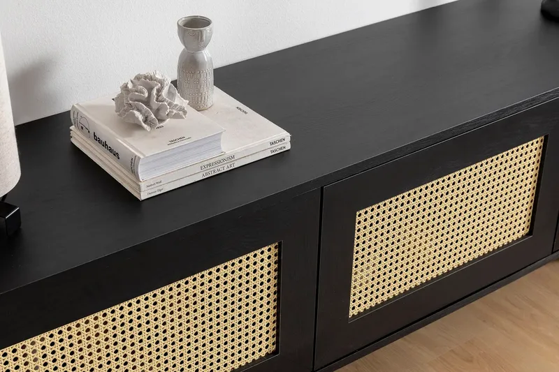 Makwana Tv-bänk 180 cm - Svart - Möbler - Tv möbel & mediamöbel - TV bänk & mediabänk