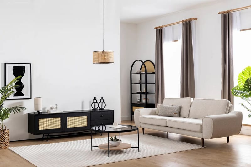 Makwana Tv-bänk 180 cm, Svart