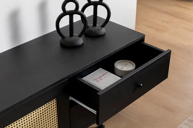 Makwana Tv-bänk 180 cm - Svart - Möbler - Tv möbel & mediamöbel - TV bänk & mediabänk