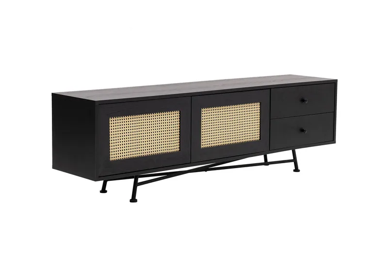 Makwana Tv-bänk 180 cm - Svart - Möbler - Tv möbel & mediamöbel - TV bänk & mediabänk