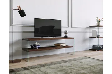 Malmby TV-bänk 120 cm - Brun/Glas - Möbler - Tv möbel & mediamöbel - TV bänk & mediabänk
