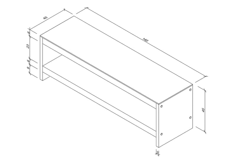 Malmby TV-bänk 140 cm - Brun - Möbler - Tv möbel & mediamöbel - TV bänk & mediabänk