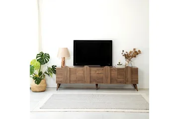 Malpani Golvstående Tv-bänk 180 cm med Förvaring i Valnöt - Brun - Möbler - Tv möbel & mediamöbel - TV bänk & mediabänk