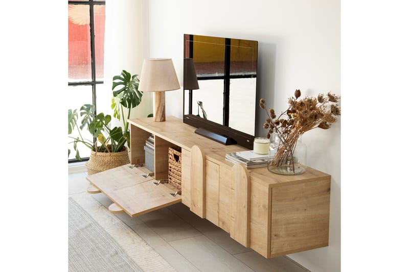 Malpani Tv-bänk 180 cm - Ek - Möbler - Tv möbel & mediamöbel - TV bänk & mediabänk